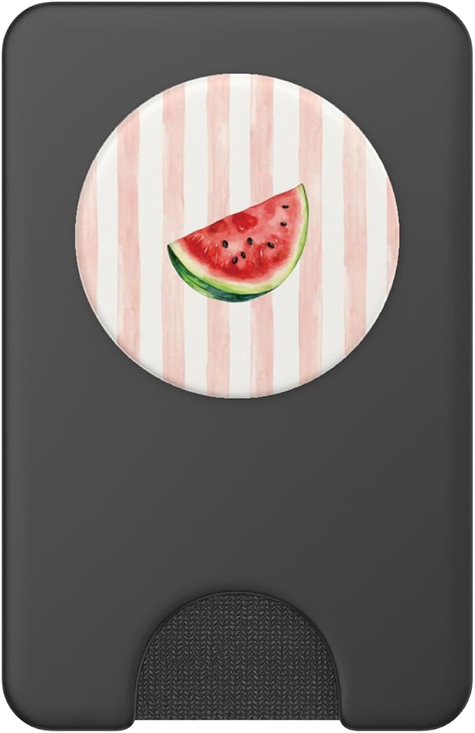 Pink Stripe Watermelon Pattern PopSockets Adhesive PopGrip