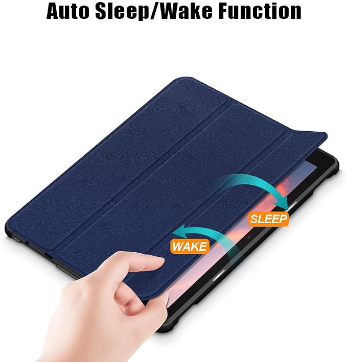 Tablet CaseSlim Soft TPU Back Smart Magnetic Stand Protective Cover[Sleep/Wake] Incompatible with iPad Samsung TCL 11in Tablets.(Dark Green)