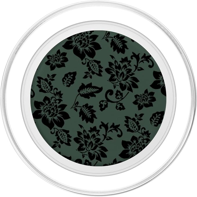 Black Hunter Green Floral PopSockets Adhesive PopGrip