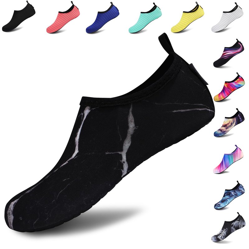 VIFUUR Water Sports Unisex Shoes Marble Black - 9-10 W US / 7.5-8.5 M US (40-41)