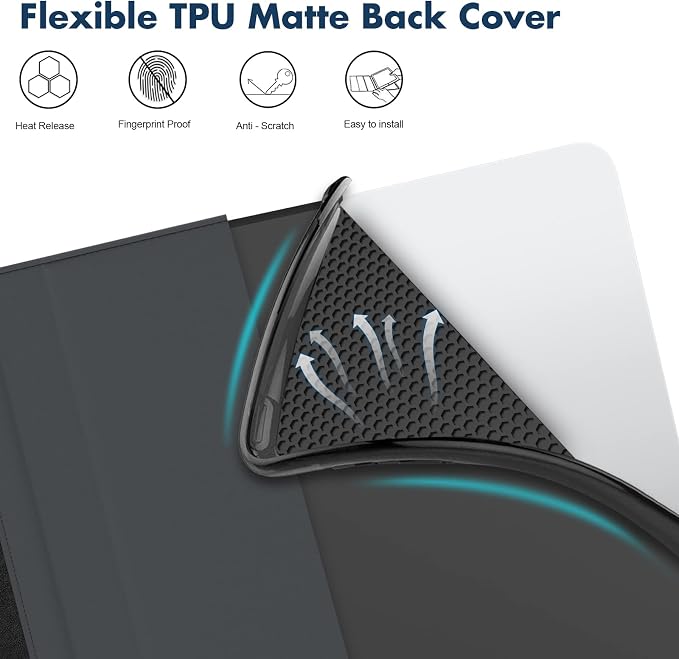 Dteck for iPad A16/10th Generation 10.9 Inch 2022 Case with Pencil HolderPremium PU Leather Folio Multiple Viewing Angles Stand Cover Auto Wake/Sleep Protective Tablet Cases for Women MenBookshelf