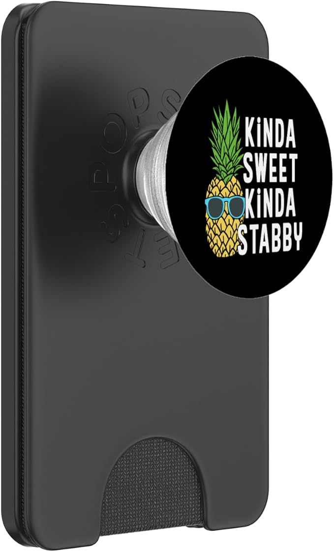 Pineapple Kinda Sweet Kinda Stabby Graphic Novelty Punny PopSockets Adhesive PopGrip