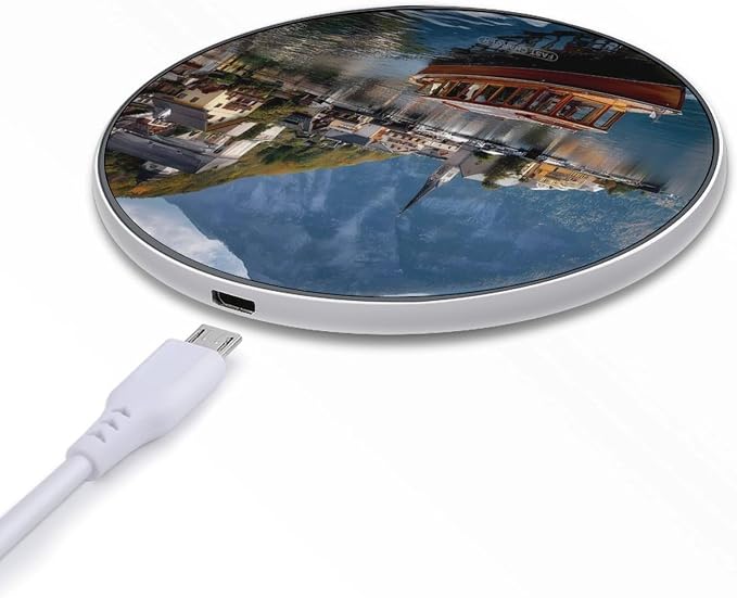 Hallstatt Mountain Village Lake Wireless Charger Portable Charging Pad | LightweightAll Smartphone