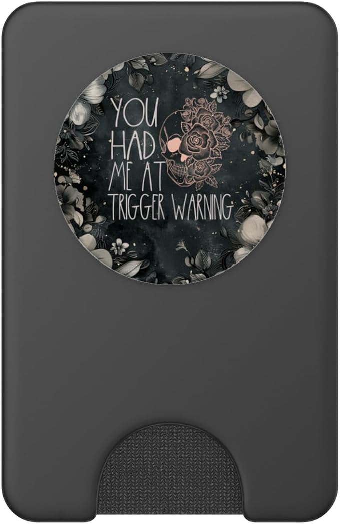 Trigger Warning Dark Romance Spicy Smutty Book Lover Women PopSockets Adhesive PopGrip
