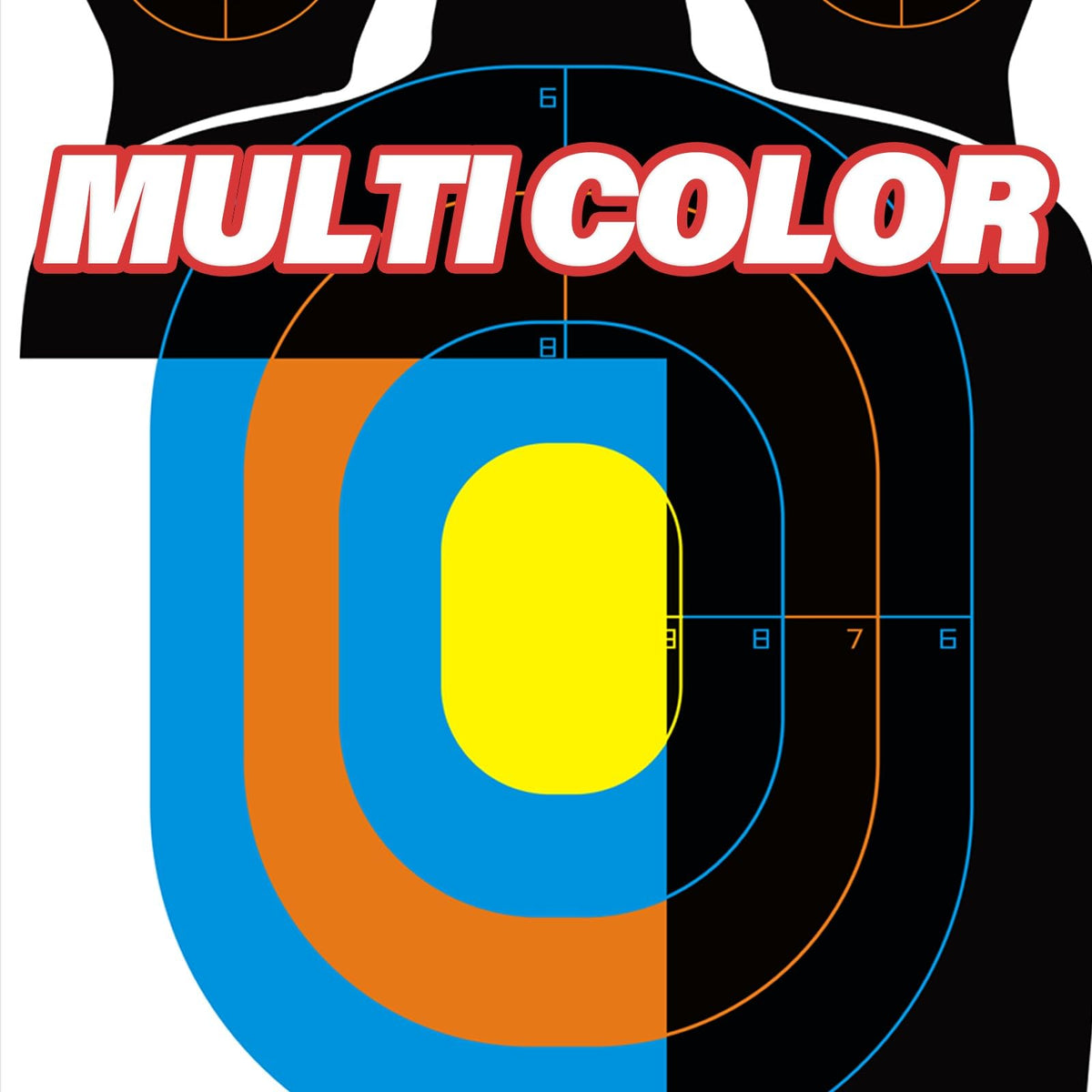 PTPHJEG 10 Paper Targets for Packet Ranges, Bulk for Hunting, Silhouette with Red Bullseye, Three Target Points (12x18 inches)