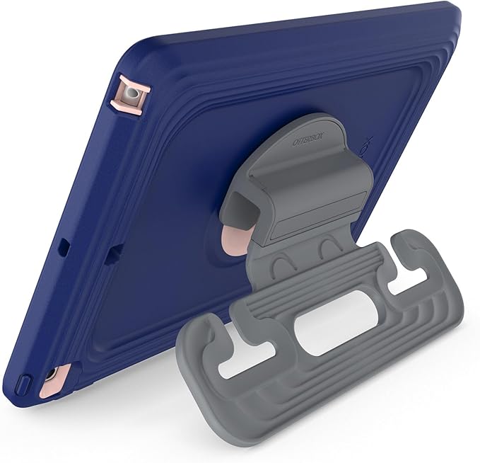 OtterBox Made for Kids Case for iPad 7th 8th &amp 9th Gen (10.2 Display - 2019 2020 &amp 2021 Version) with Kickstand &amp car headrest Mount Holder - Brave Blue