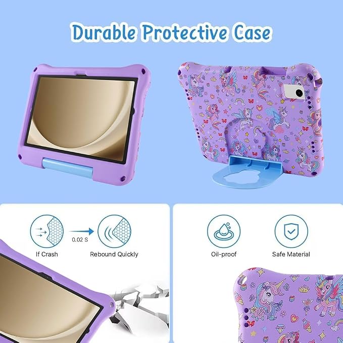Dinosaur REVVL Tab 5G 2023 Case for Kid Boy Light EVA Kids Friendly Revvl Tab Case with Handle Kickstand Kids Pro Shockproof Full Cover Boy's Gift (KL)