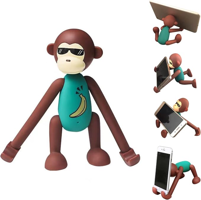 Cute Desk Accessory Funny Desk Decor - Adjustable Phone Holder for Smartphones &amp Tablets (Green)