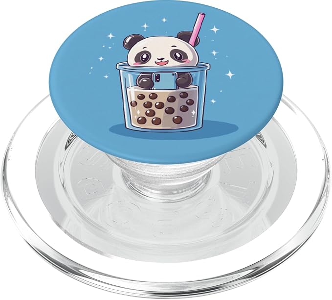Panda Bear Wildlife Animal Zoo Zookeeper Boba Tea PopSockets PopGrip for MagSafe