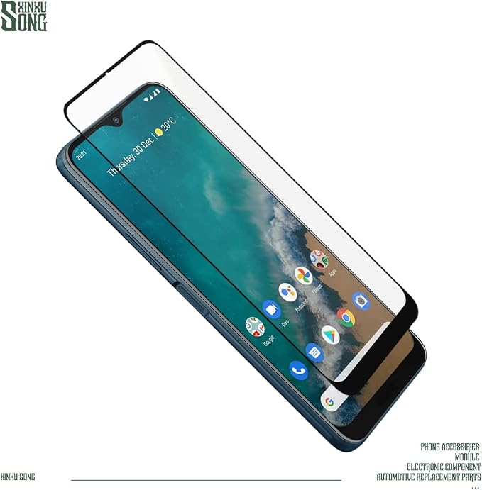 3 Pack Screen Protector for Nokia G50 5GAnti-Scratch 9H Hardness Full Coverage Silk Print Black Tempered glass Protective Film.