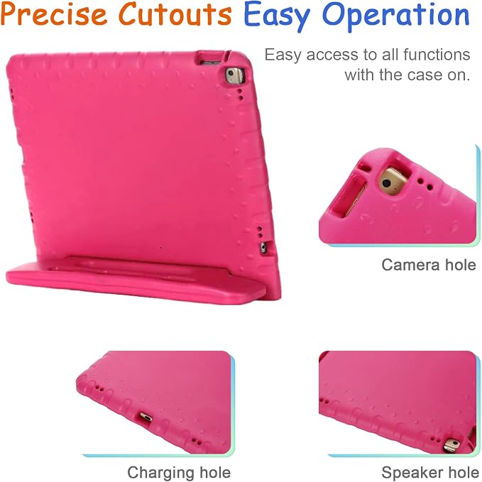 Kids Case for iPad Pro 11 M5/M4 &amp iPad Air 11 (2026/2025/2024) Shockproof Case with Pencil Holder Techcircle Light EVA Foam Handle Stand Bumper Protective Child Friendly Drop Proof Cover Black