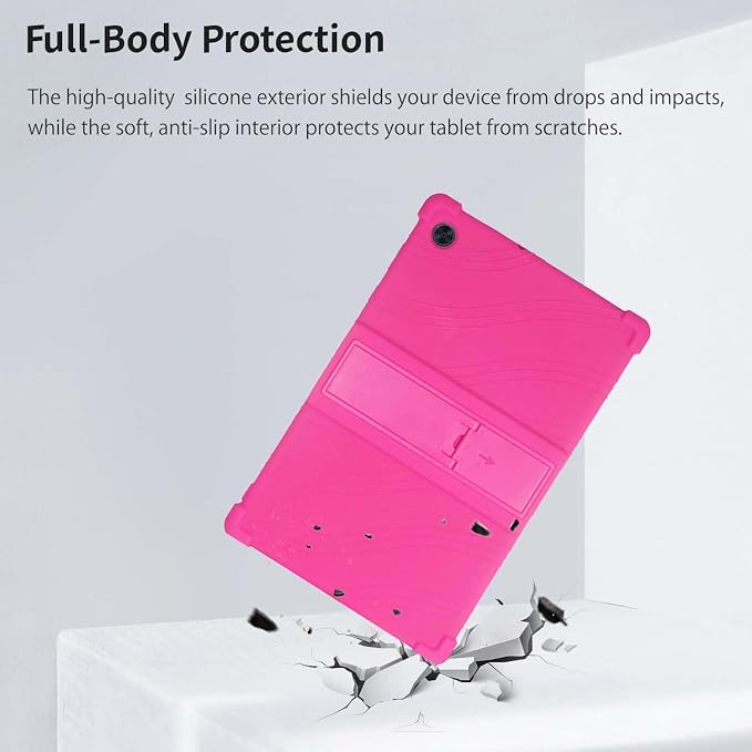Case for T-Mobile Revvl Tab 2 10.1-InchCompatible with T-Mobile Revvl Tab 2 Android Tablet–Soft Silicone Protective Cover with Kickstand Shockproof Drop-Resistant Business-Style Stand(Black)