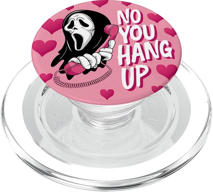 No You Hang Up Ghost Funny Halloween Romance Design PopSockets PopGrip for MagSafe