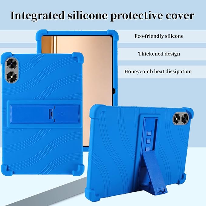 for SHARECLOUD P10_T Tablet CaseShockproof Lightweight Protective Silicone Adjustable Stand Cover for FIRYMID 1060C/Frameflow P10-A/Kairisy-P10A 10 inch Tablet (Black)
