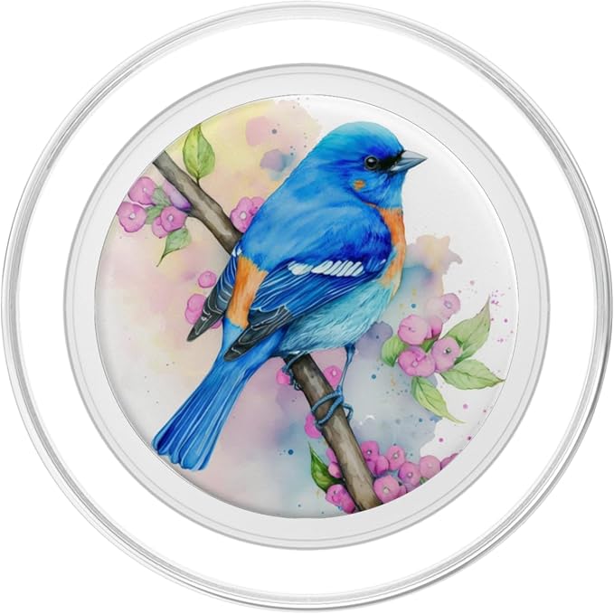 Colorful Blue Bird Watercolor PopSockets Adhesive PopGrip