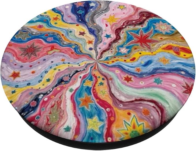 Colorful Cosmic Star Swirl Pattern PopSockets PopGrip for MagSafe