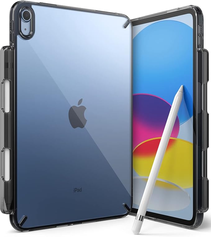 Ringke Fusion [No Wobbling] Compatible with iPad 11th Generation Case (A16 2025) and iPad 10th Generation Cover (2022) Transparent Shockproof Back with Pencil Holder - Clear