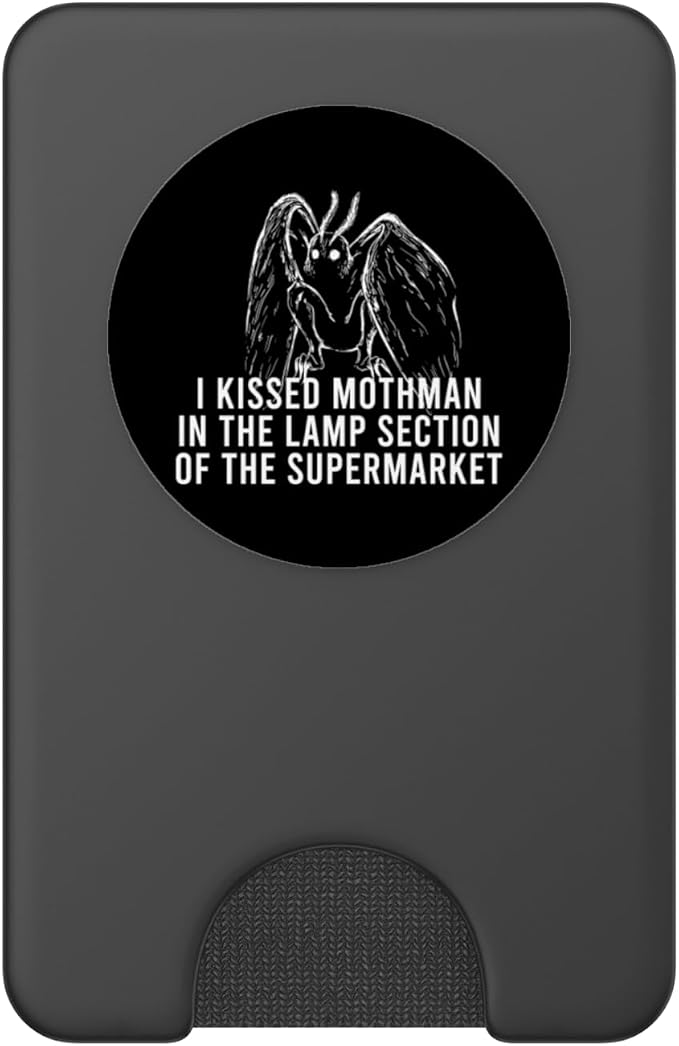 Mothman Cryptid I Kissed Mothman In The Lamp Section PopSockets Adhesive PopGrip