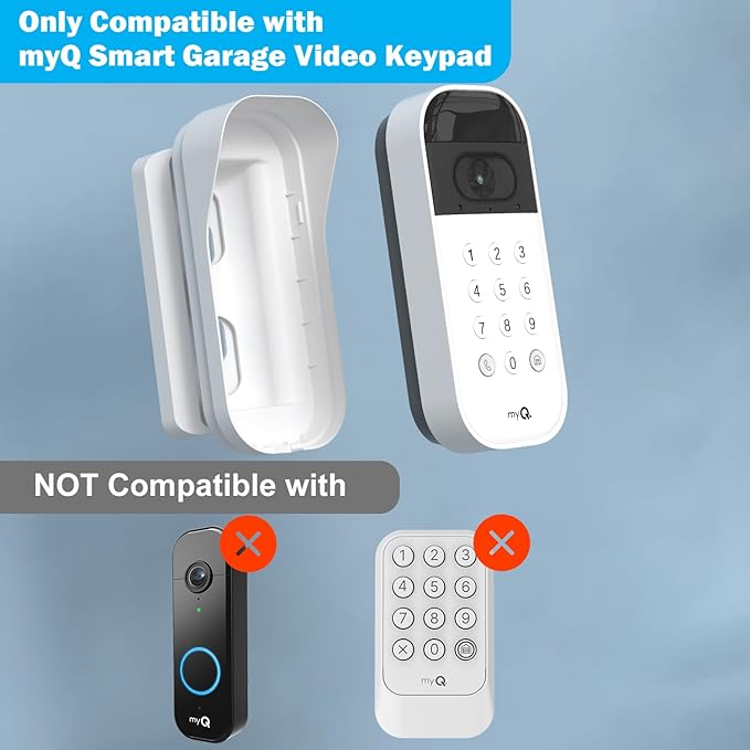 Swivel Mount for myQ Smart Garage Video Keypad ,Angle Adjustable(40 to 140 ) Degree Mounting Bracket for myQ ,Easy to Install (Video Keypad is NOT Included