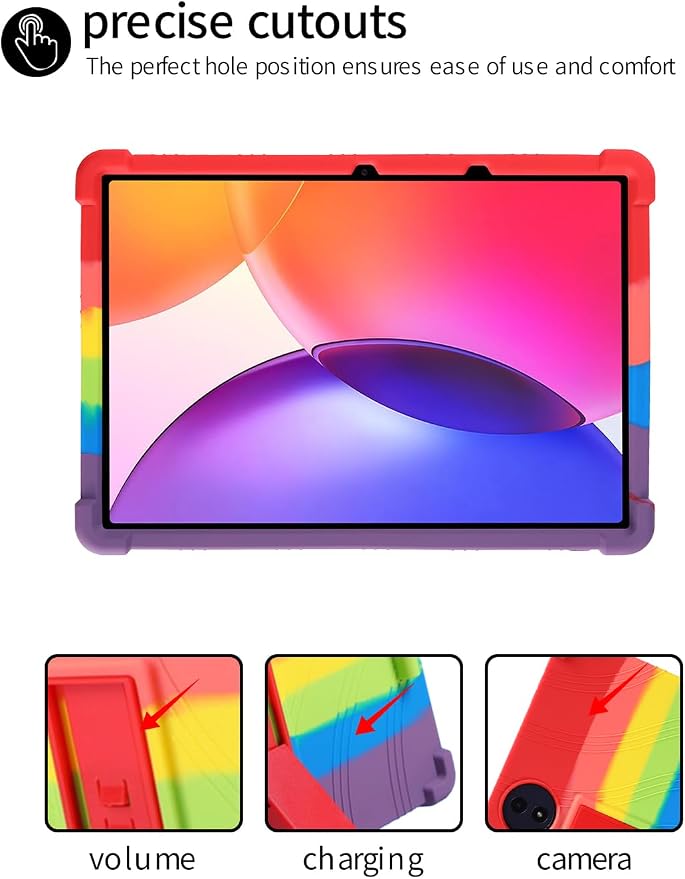 for TCL TAB A1 Plus 12.2 Inch Tablet CaseBOVUGAC Adjustable Stand Shockproof Easy Installation Slim and Lightweight Premium Silicone Protective Shell for TCL TABA1 Plus 12 Case Cover.(Black)