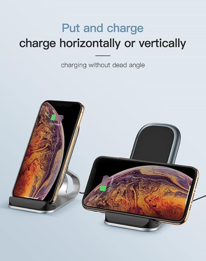 Metal Stand Qi Wireless Charger 15W for Doogee S89 S90 S95 S96 S97 S98 Pro S88 Plus Ulefone Armor 14 13 11 11T 10 9Blackview BV9700 BV9800 BV9900 Pro