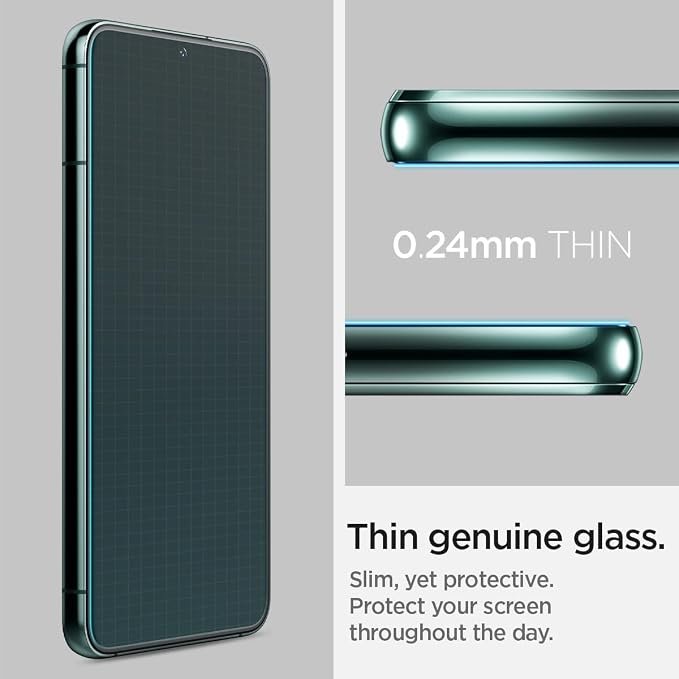 Spigen GlasTR EZ FIT Tempered Glass Screen Protector for Galaxy S22 Plus | 9H Hardness Tempered Glass Easy Installation Kit Case-Friendly Crystal Clear Touch Responsive Oleophobic Coating