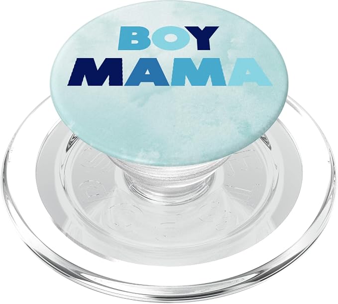 Trendy Boy Mama Blue Color Bluish Boy Mom Mother's Day PopSockets Adhesive PopGrip