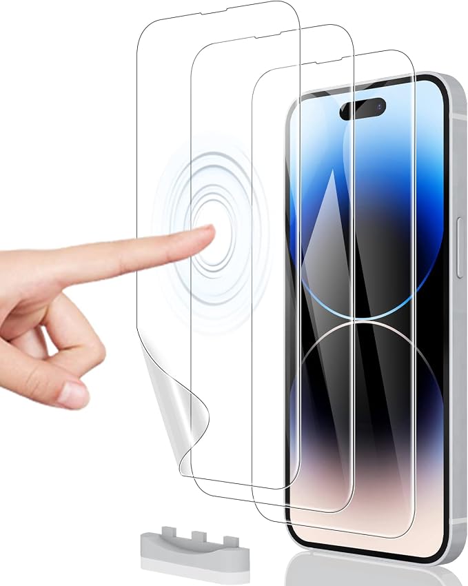 3 Pack Flexible Film Screen Protector for iPhone 12 Pro Max Non-breakable Soft TPU Hydrogel Film for iPhone 12 Pro Max Screen Protector Film (NOT Glass)