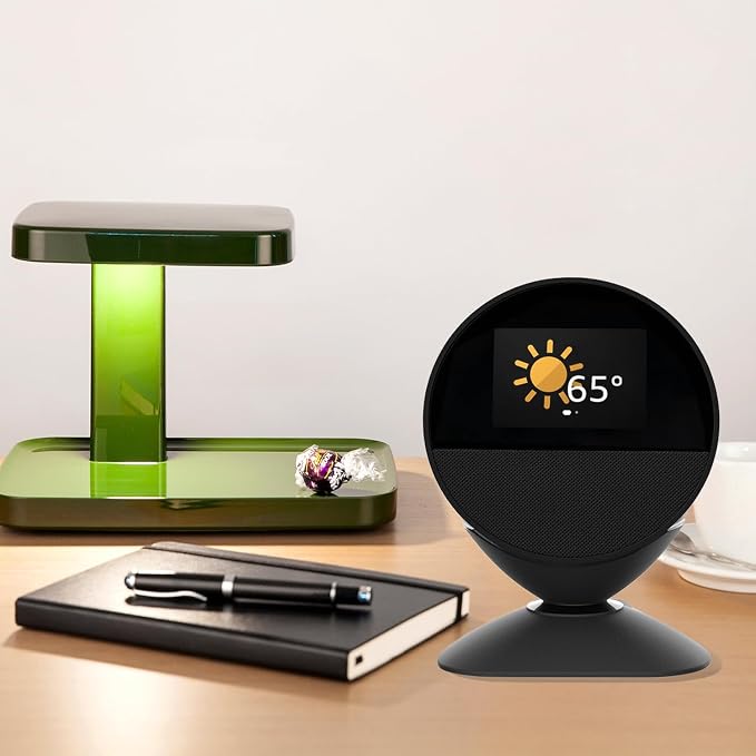Adjustable Stand for Echo Spot (2024 Release) and Homepod Mini with USB-C and USB-A Charging Ports 280 Degree Rotating Base and Anti-Slip Silicone Pad for Smartphones &amp More