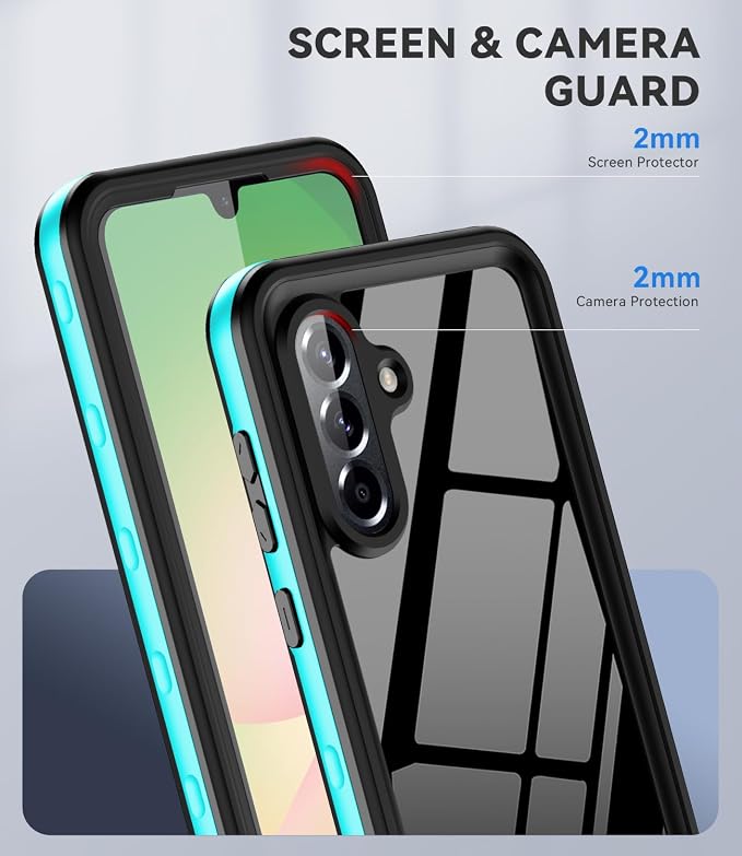 for Samsung Galaxy A16 5G Case IP68 Waterproof Built-in Screen Protector [Full Body Shockproof] Dustproof Underwater Protective Phone Case for Samsung A16 5G (Black)