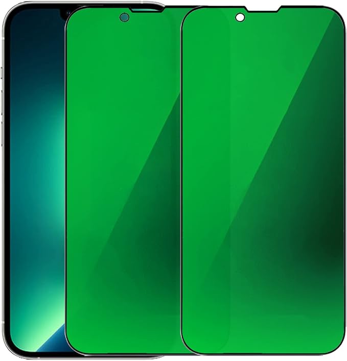 2 Pack Anti-Blue Privacy Tempered Glass Suit for iPhone 11 / iPhone XR Mirror Anti-Spy Screen Protector Anti-Peeping Film Electroplated 9H Hardness Anti-scratch 6.1 inch(Green)