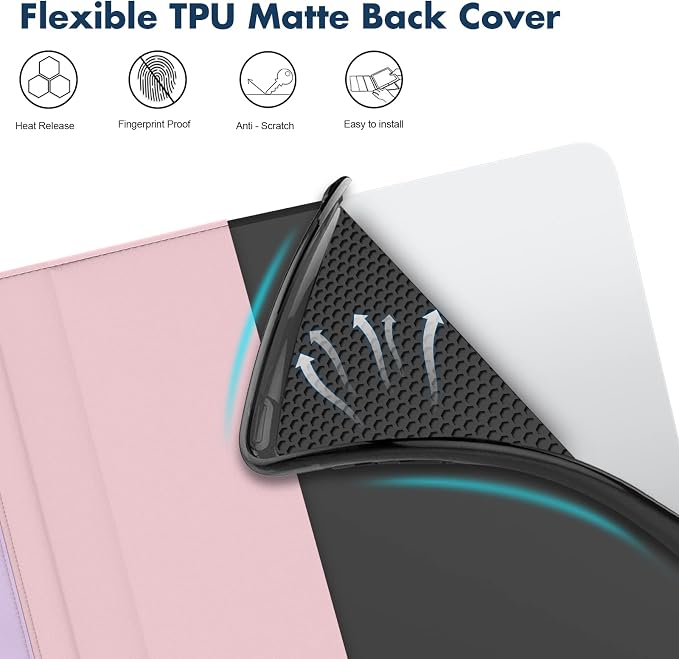 Dteck for iPad A16/10th Generation 10.9 Inch 2022 Case with Pencil HolderPremium PU Leather Folio Multiple Viewing Angles Stand Cover Auto Wake/Sleep Protective Tablet Cases for Women MenBookshelf