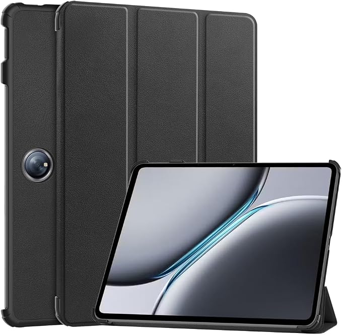 Kepuch Custer Case Compatible for Oppo Pad 3 Pro/Oneplus Pad 2/ Oneplus Pad ProUltra-Thin PU-Leather Hard Shell Cover - Black