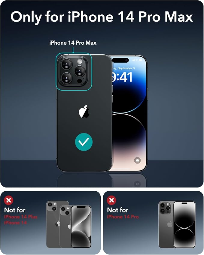 ESR 3 Pack for iPhone 14 Plus/13 Pro Max Screen Protector Armorite | 7X Impact Absorption 9H+ Tempered Glass Easy One-Pull Installation Full-Coverage Protection UltraFit Tray Bubble-Free