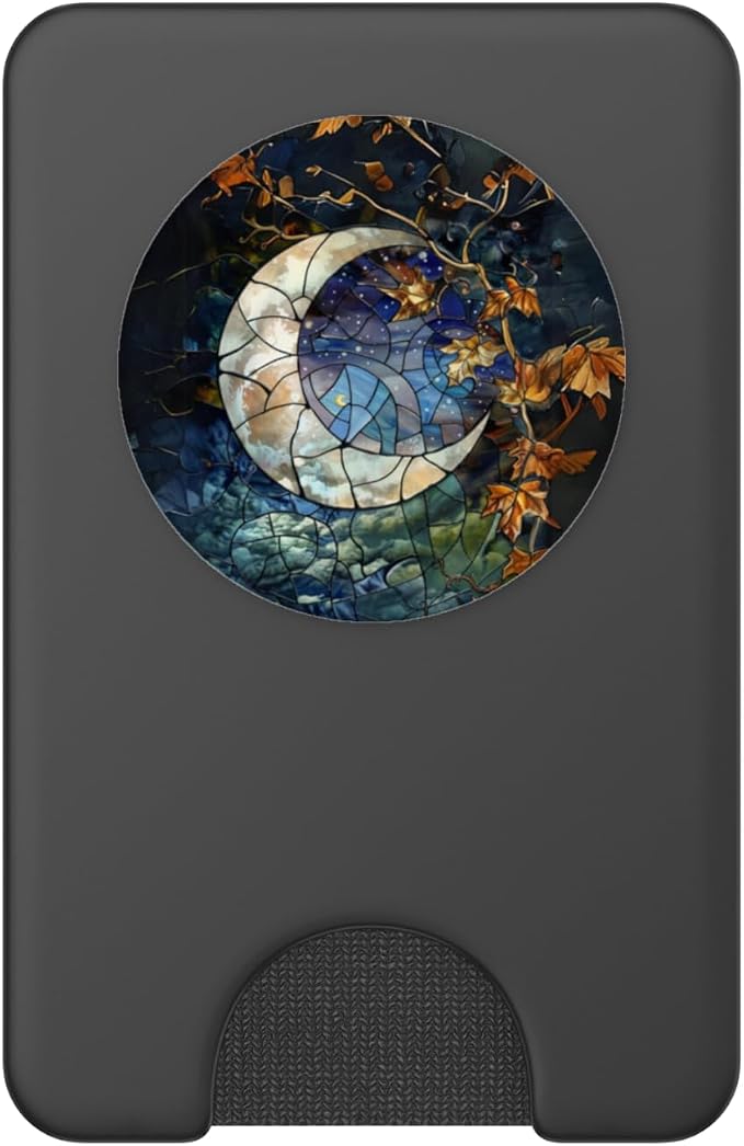 Celestial Halloween Mosaic Stained Glass Aesthetic PopSockets Adhesive PopGrip