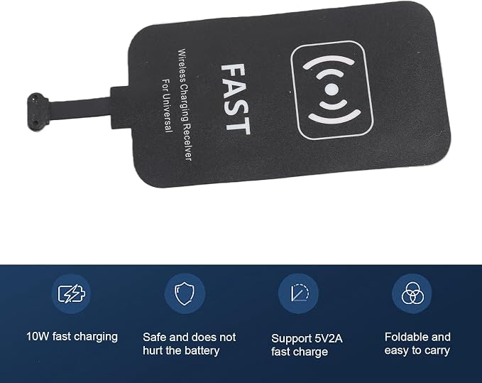 Long Distance Wireless Charger Wireless Charging Receiver Wireless Charger Receiver Charging Adapter Charging Receiver Patch Module Chip 5V 2A 10W for Micro USB Reverse Interface Phone