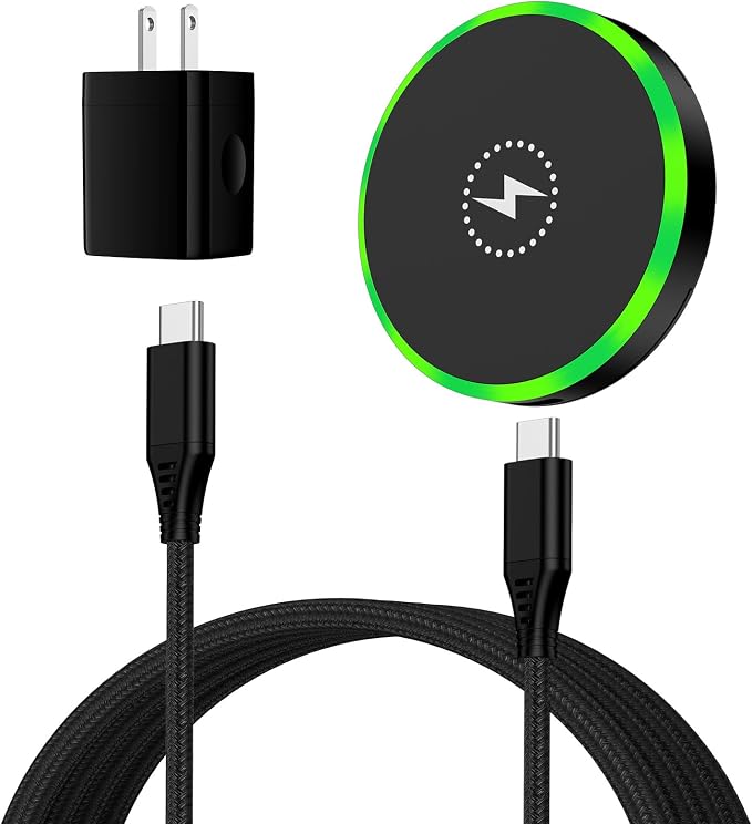25W Magnetic Wireless Charger for Samsung Fast Charging Pad for Galaxy S26 | Wireless Charger Android with 30W USB C Power Adapter for S25 Plus/S24 FE/S23/S22/S21/Z Flip 7 Magsafe Charger for iPhone