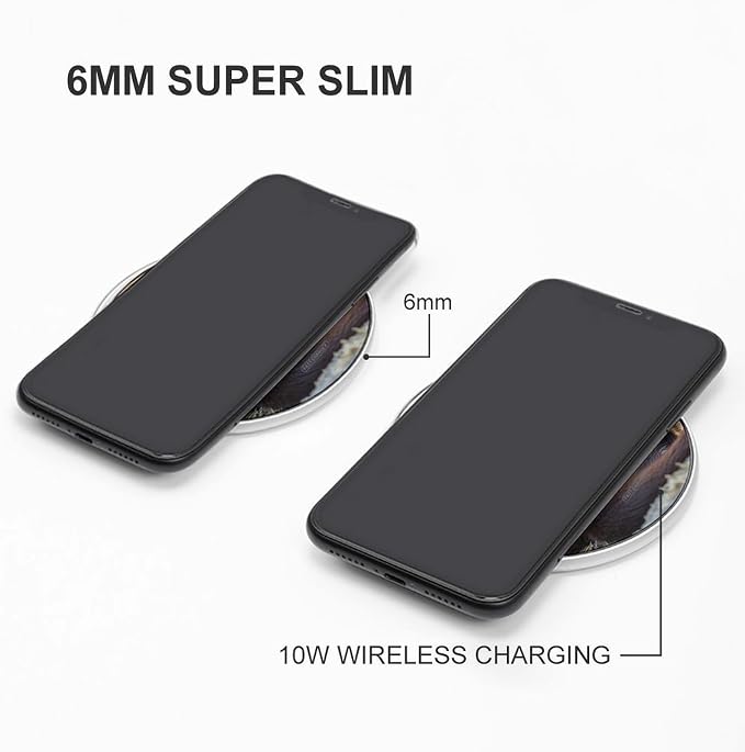 Cute Otter Wireless Charger with Aluminum Alloy Frame Qi Certified Fast Wireless Charging Pad 10W Charging Station Portable Phone Charger for All Wireless Charging Phone