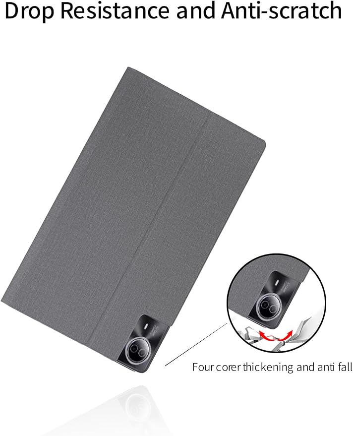 for HiGrace/Urao G140L 14 Inch Android Tablet CaseBOVUGAC Folding Stand Protective CoverFull Protection Premium PUScratch Resistant(Grey)