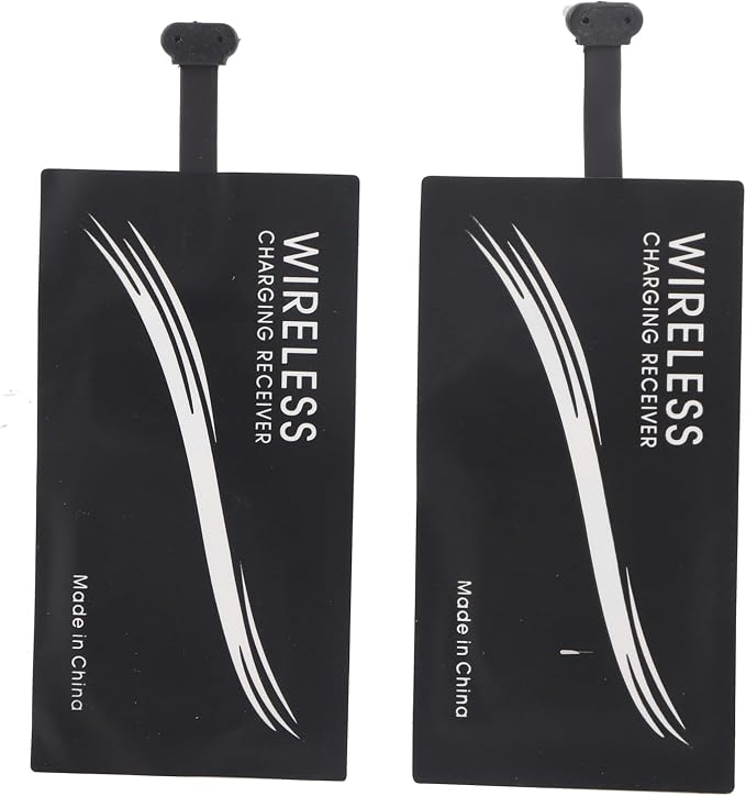 Wireless Charger Receiver 2Pcs Universal Type C Standard Wireless Charger Adapter Mobile Phone Sticker Charging Receiver for Android Mobile Phone