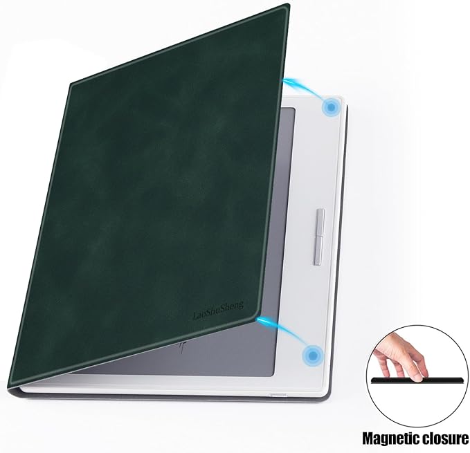 Magnetic Case for 7 Onyx Boox Tablet Go 7/Go 7 Color (1/2th Gen2024/2025) Slim Lightweight Premium PU Leather Folio Cover with Magnetic Closure &amp Auto Sleep/Wake (Advanced Grey)
