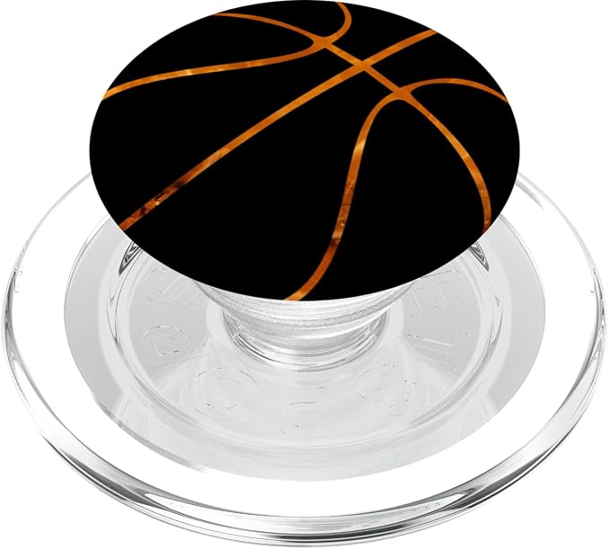 Black Basketball and fire Phone Grip for Men and Boys PopSockets Adhesive PopGrip