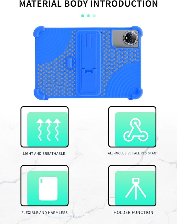 Case for Raemond K80 Tablet 10 Inch Android 15WUNIAK Hollow Back DesignHeat Dissipation Shockproof Lightweight Adjustable Kickstand Silicone Shell&ampKids Friendly Soft CaseBlack