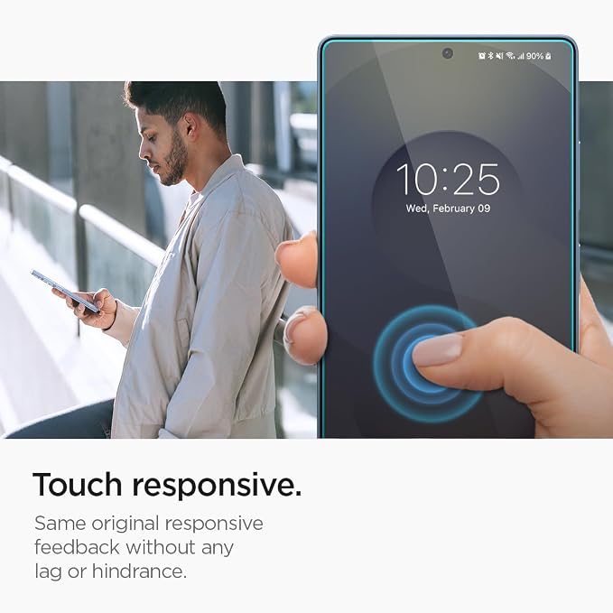 Spigen GlasTR EZ FIT Tempered Glass Screen Protector for Galaxy S24 Ultra | 9H Hardness Tempered Glass Easy Installation Kit Case-Friendly Crystal Clear Touch Responsive Oleophobic Coating