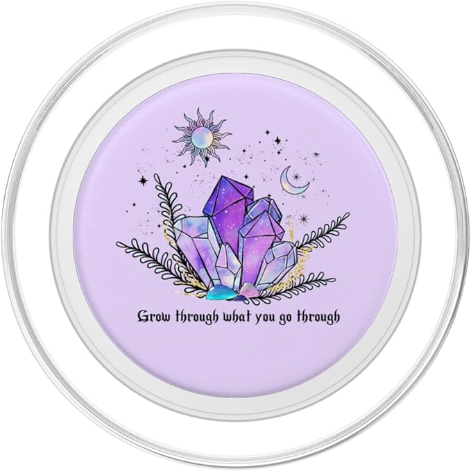 Purple Sun Moon Stars Celestial Mystical Crystals PopSockets Adhesive PopGrip