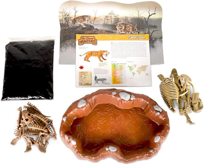 Basic Fun Dr. Steve Hunters Tar Pits Explorer (Saber Tooth Tiger + Mammoth)