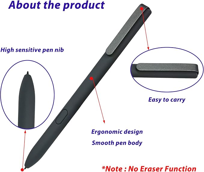 Stylus Pen for BOOX Tablet Go 10.3 ePaper Pen Plus Stylus Compatible for BOOX 10.3 Go ePaper E Ink TabletHigh PrecisionSmooth Writing(Black)