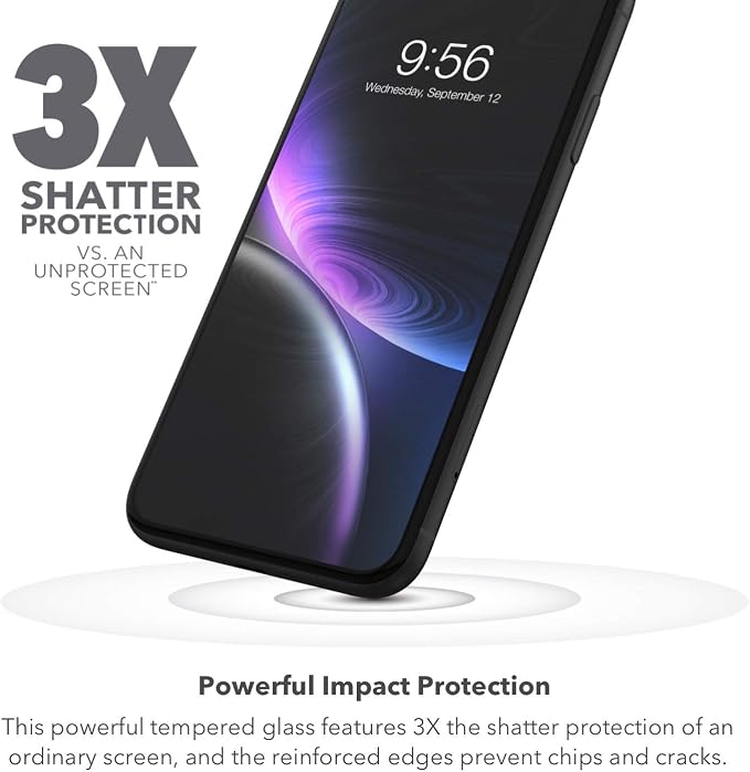 ZAGG Glass+ Screen Protector for iPhone 11 Pro Max – High-Definition Tempered Glass – InvisibleShield Impact &amp Scratch Protection