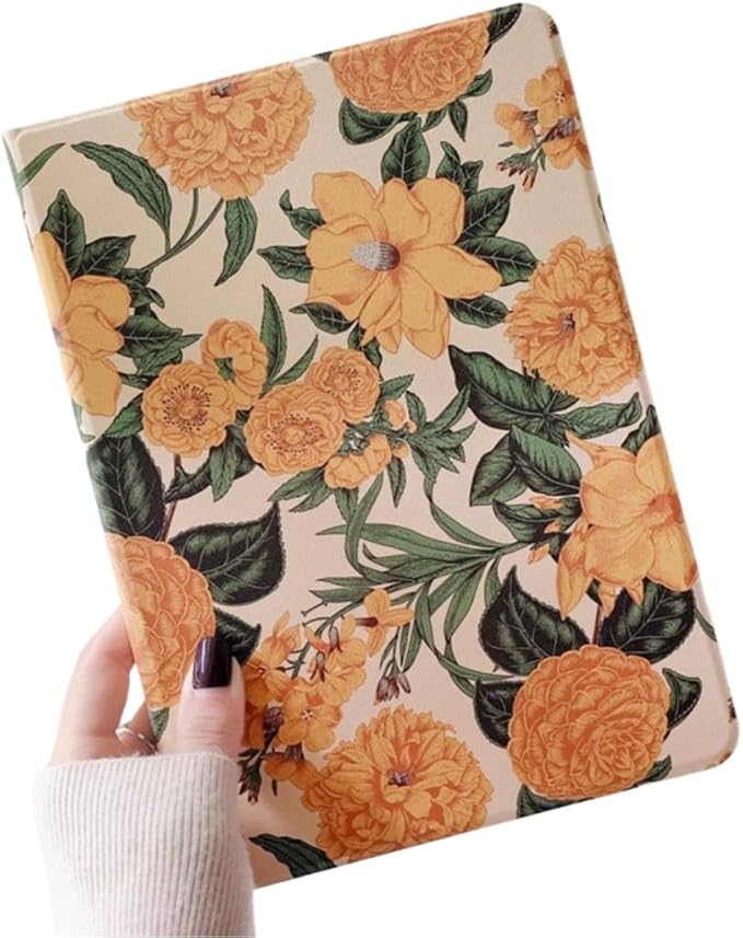 Flower Case for Xiaomi Redmi Pad 2 11 Case Flower Pattern Cute Floral Illustrated Printed Cover with Pencil HolderColor 5
