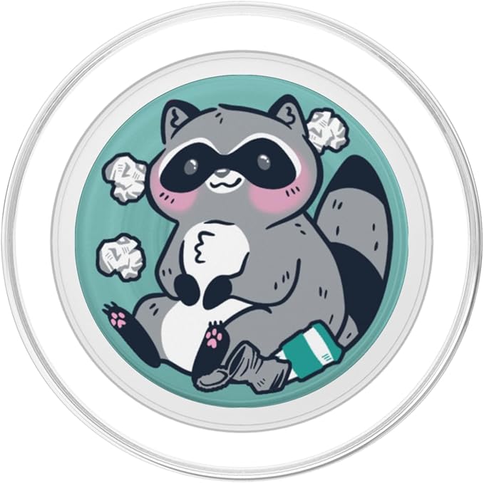 PopSockets Phone Grip - Trash Raccoon PopSockets Adhesive PopGrip